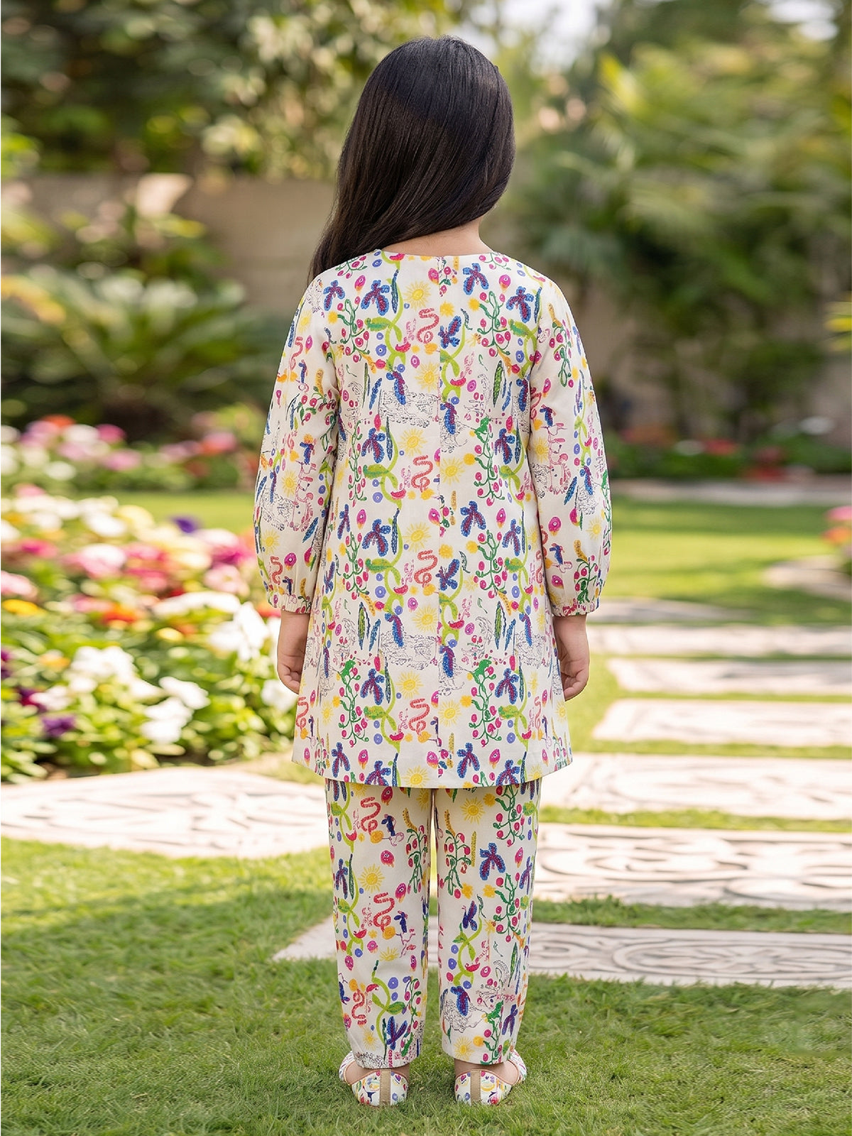 RWS-0004, Ivory Digital Print 2 Pcs