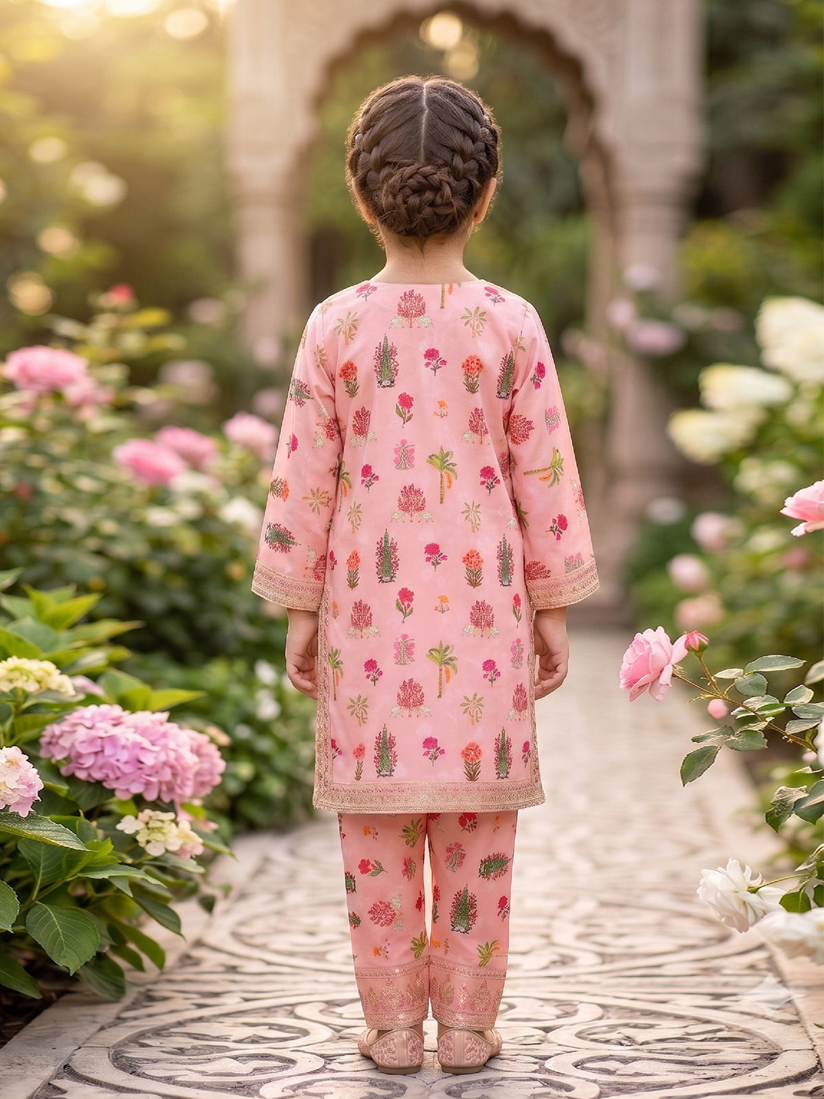 RWS-0006, Pastel Pink Digital Print 2 Pcs