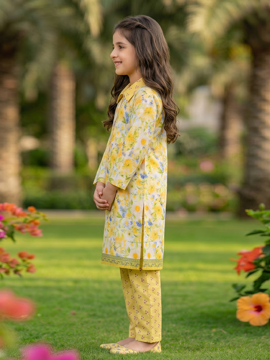 RWS-0015, Sunshine Yellow Digital Print 2 Pcs