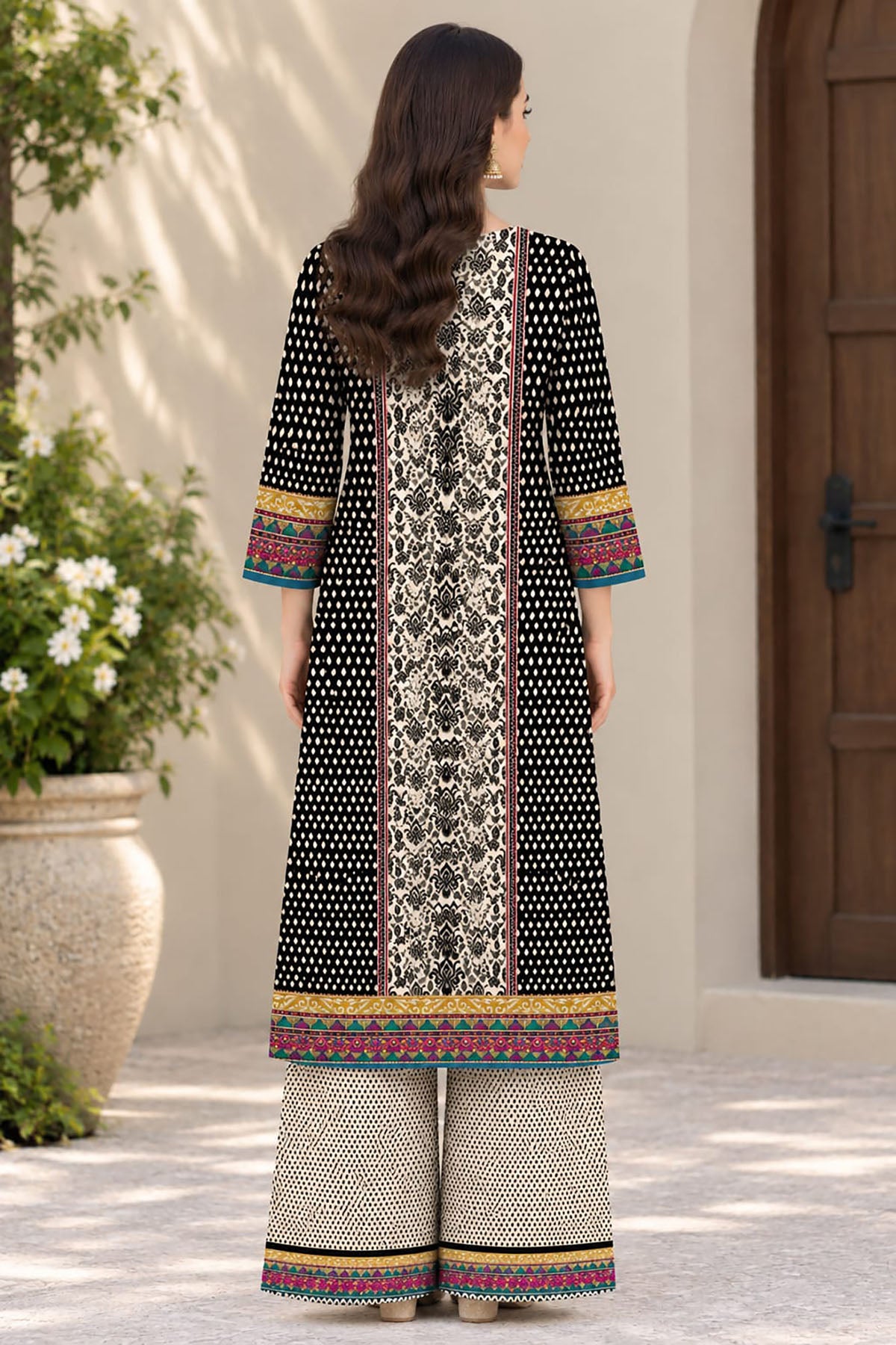 2Pcs Unstitched  LUS-V11-09