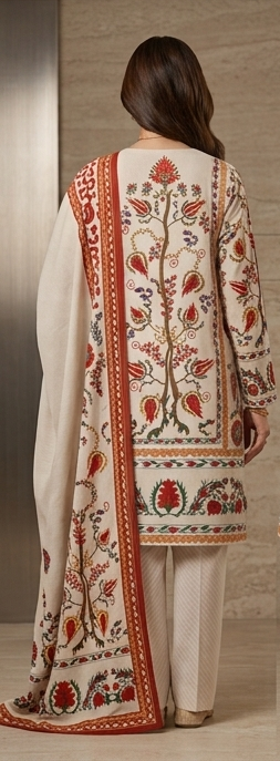 3Pcs Unstitched  LUS-V5-002