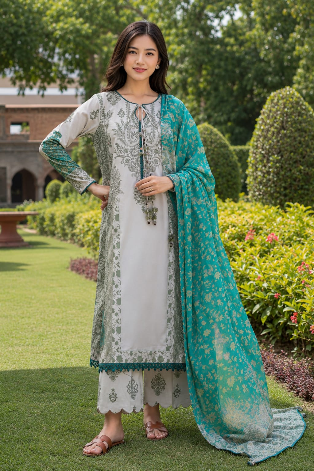 3Pcs Unstitched  LUS-V8-005