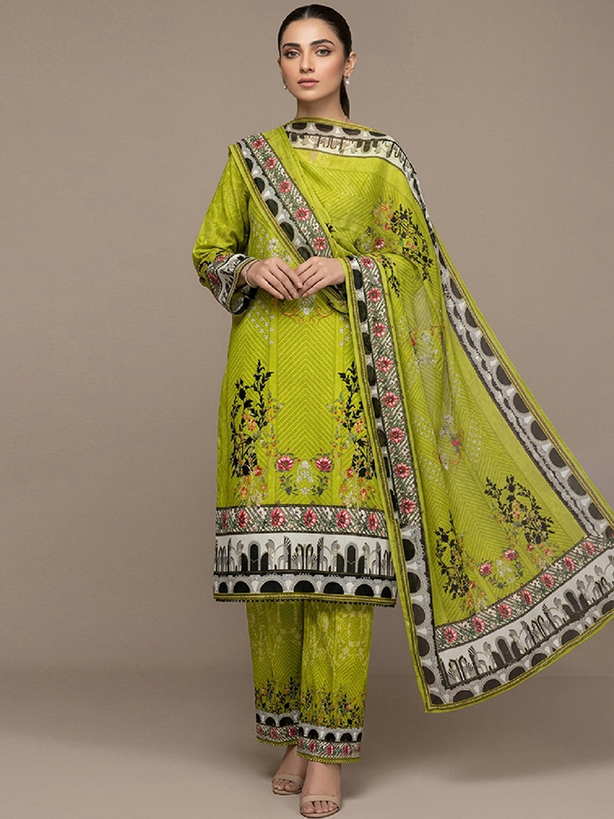 3Pcs Unstitched Marhaba Vol 01 Design 01