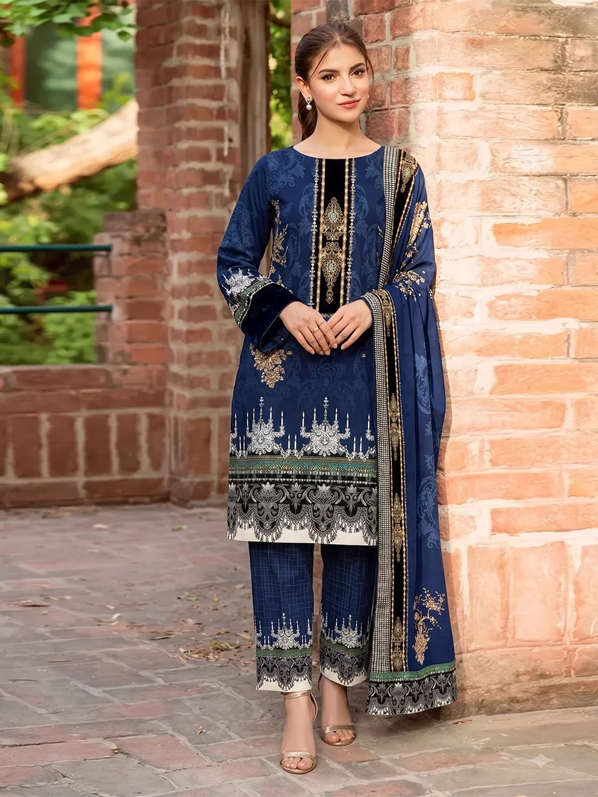 3Pcs Unstitched Marhaba Vol 01 Design 02