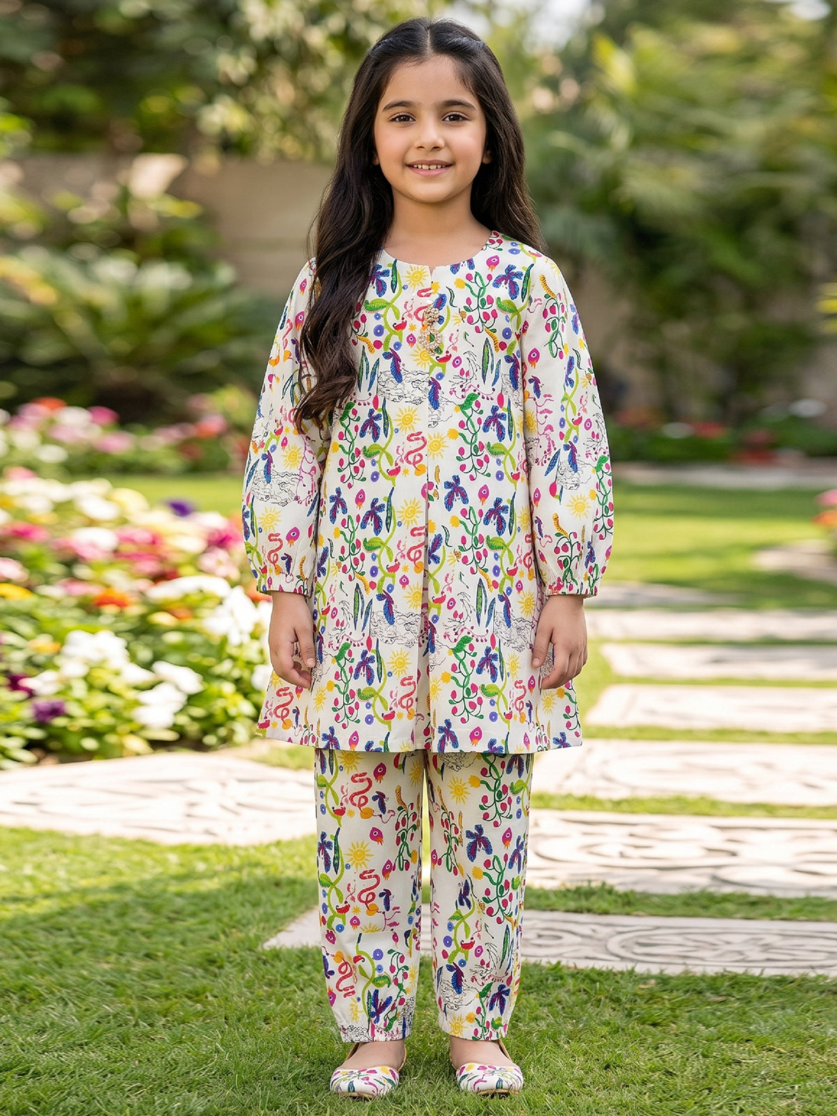RWS-0004, Ivory Digital Print 2 Pcs
