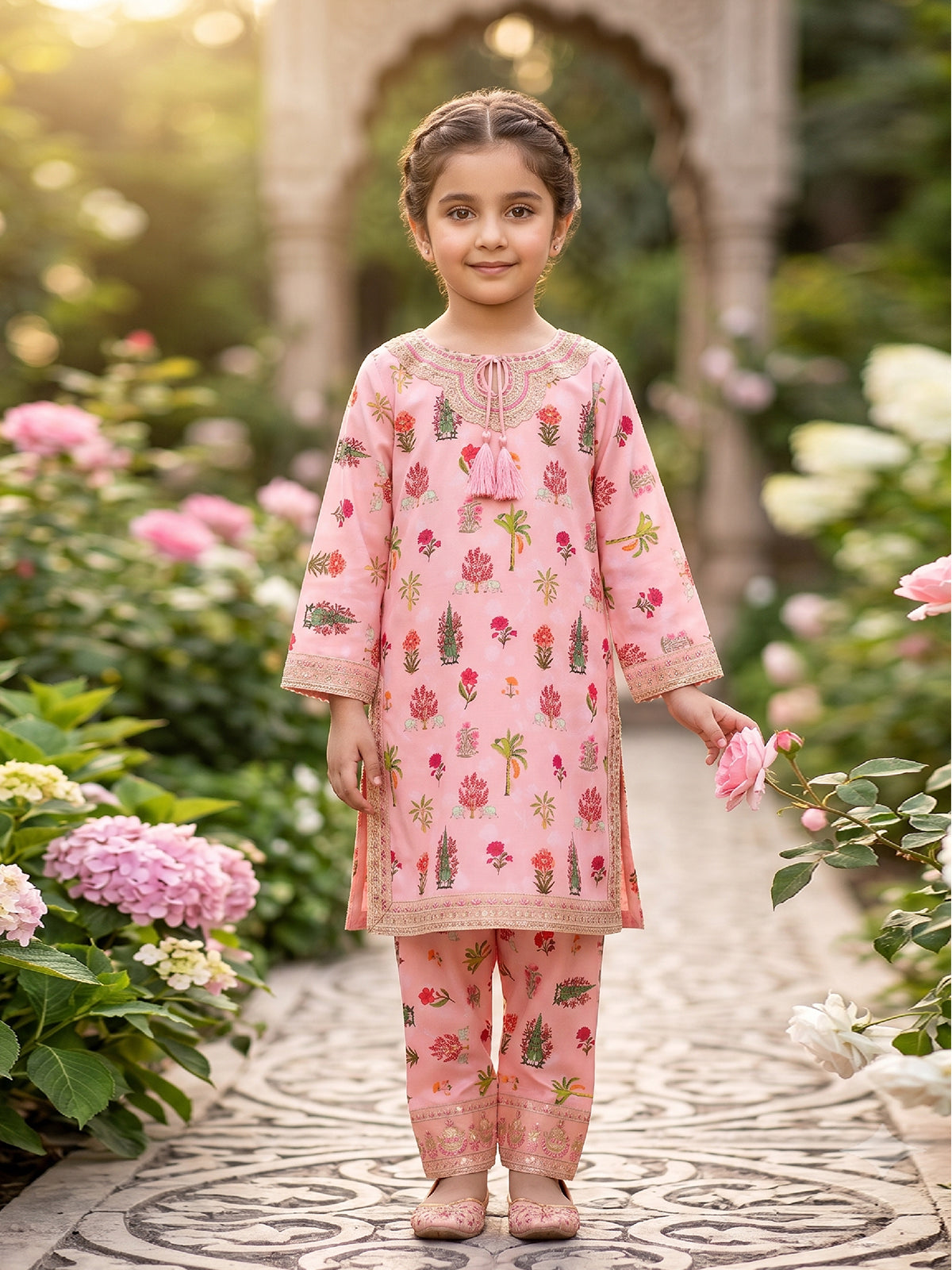 RWS-0006, Pastel Pink Digital Print 2 Pcs