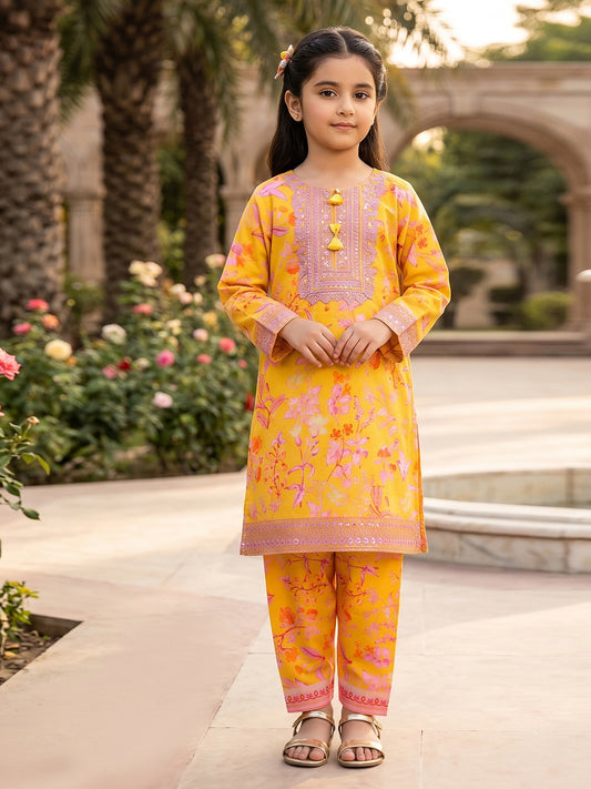 RWS-0009, Soft Orange Digital Print 2 Pcs