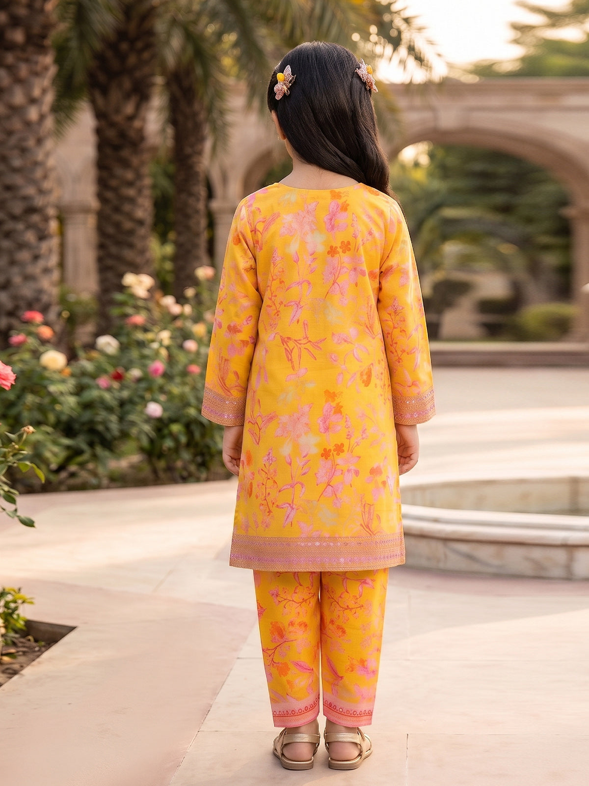 RWS-0009, Soft Orange Digital Print 2 Pcs