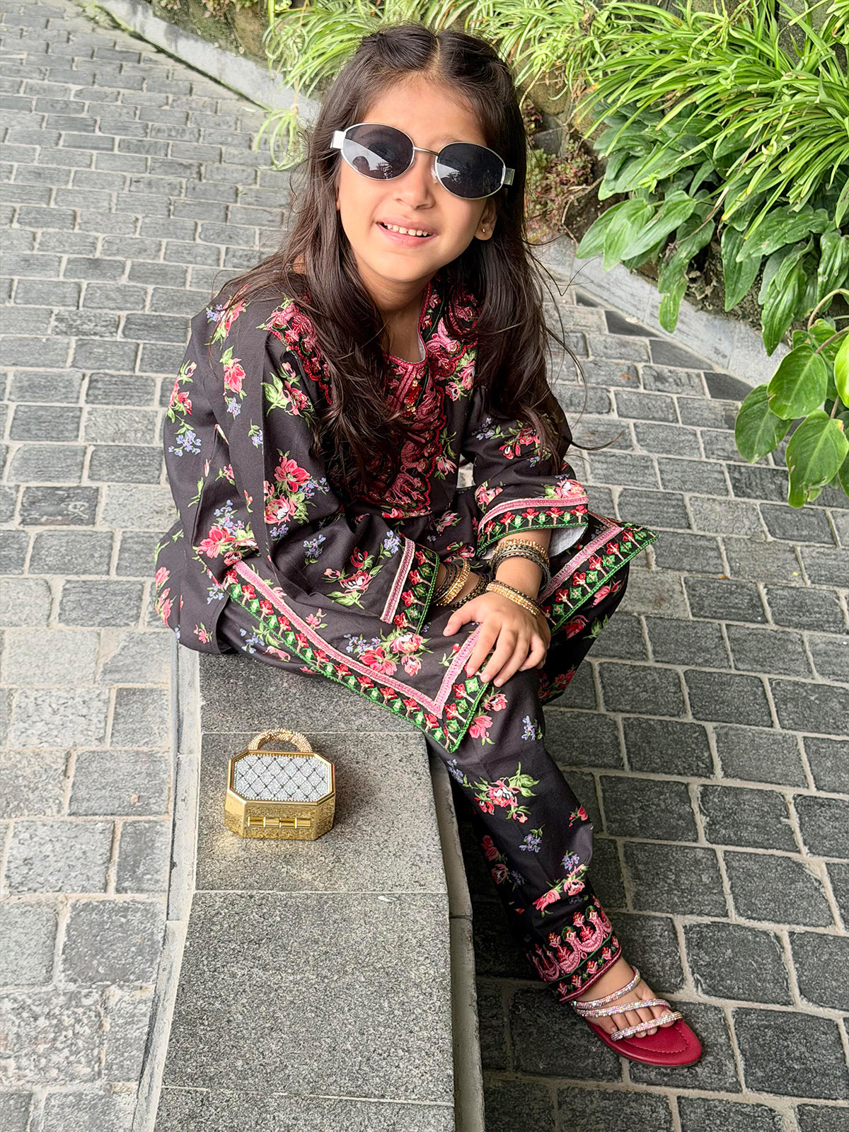 RWS-0008, Embroidered Multi Color Digital Print 2 Pcs