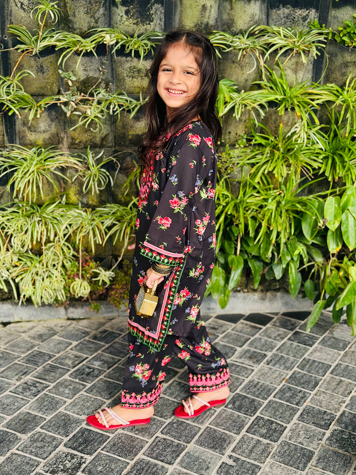 RWS-0008, Embroidered Multi Color Digital Print 2 Pcs