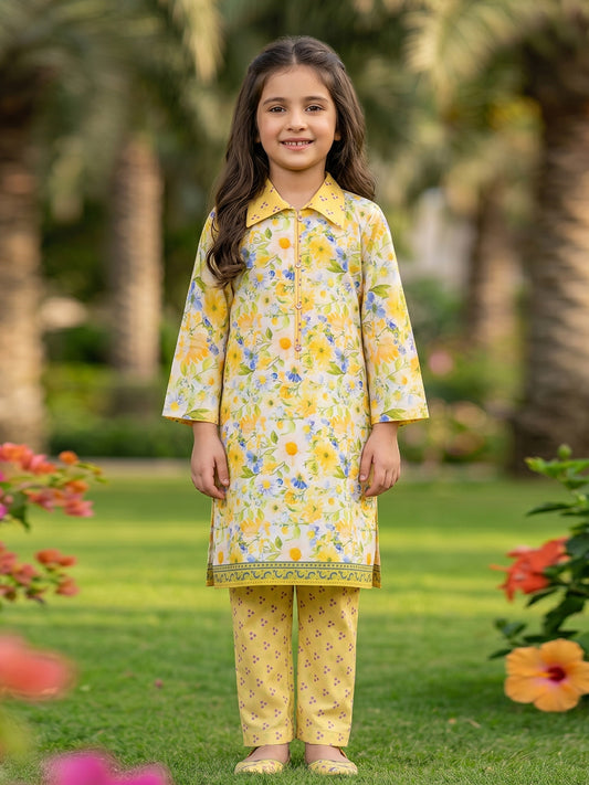 RWS-0015, Sunshine Yellow Digital Print 2 Pcs