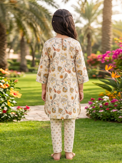 RWS-0016, Off-White (ivory) Digital Print 2 Pcs