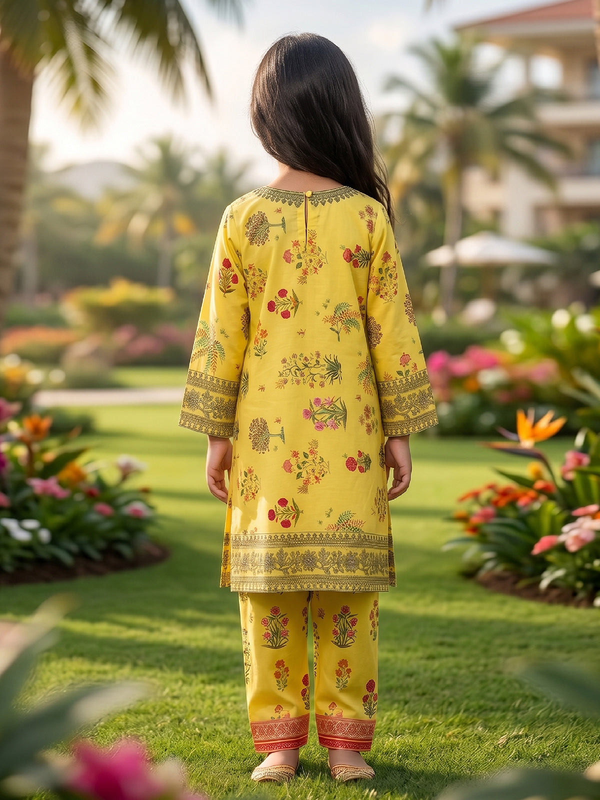 RWS-0017, Sunny Yellow Digital Print 2 Pcs