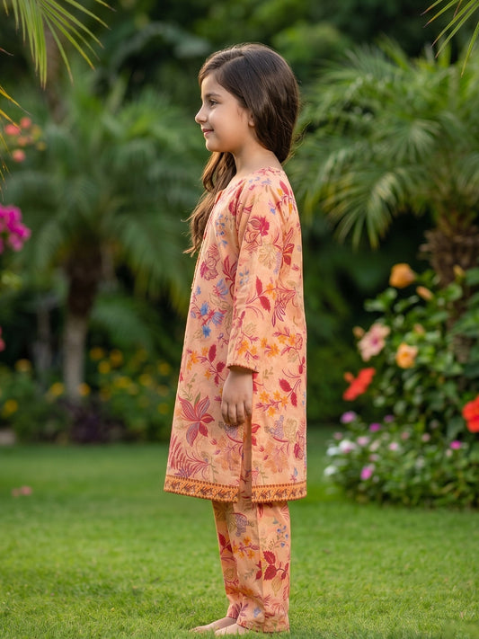 RWS-0018, Warm Peach Digital Print 2 Pcs