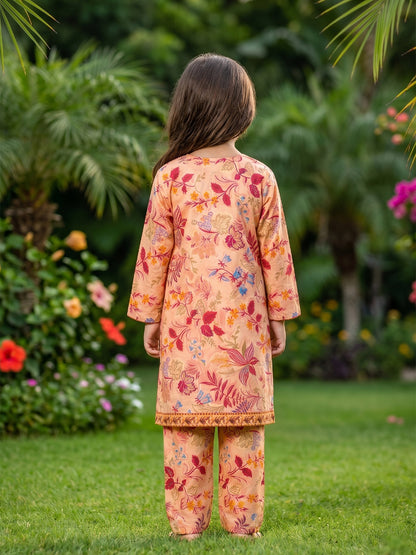 RWS-0018, Warm Peach Digital Print 2 Pcs